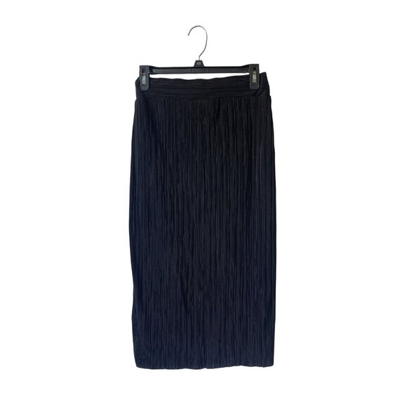Zara Pencil Skirt Size M Black NWT Pleated Minimalist Lagenlook Capsule Wardrobe - Picture 4 of 10
